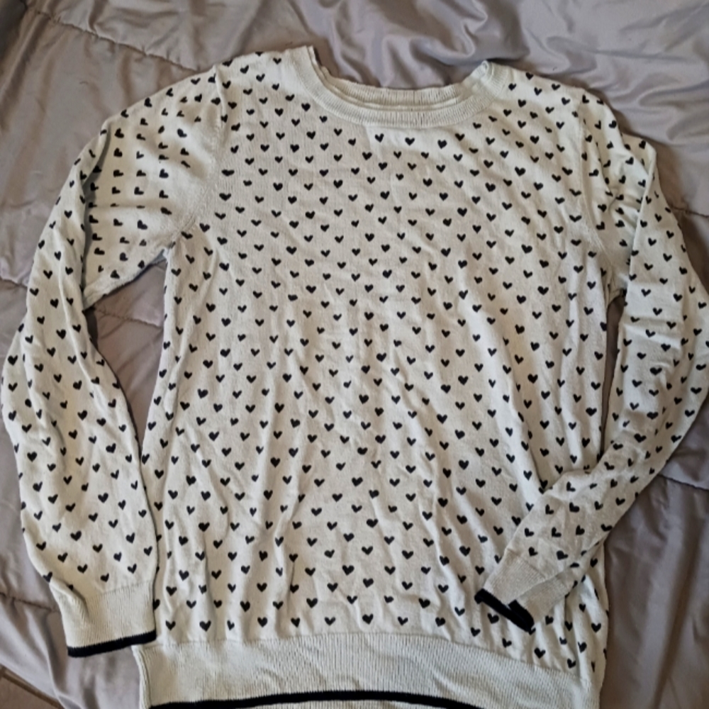 Mint Heart Sweater